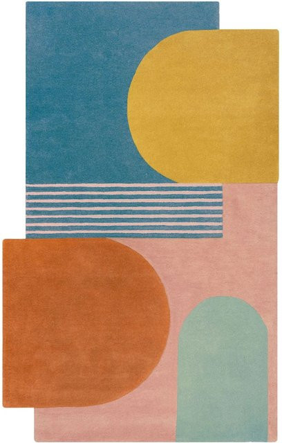 Flair Rugs Wollteppich Lozenge Modern Abstract Mehrfarbig B: 150 cm, T: 240 cm - Bild 1