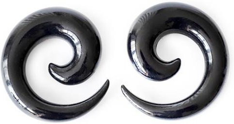 SILVERHOO Ohrdehner Expander Plugs, Acryl, Schwarz, 16 mm, Damen - Bild 1