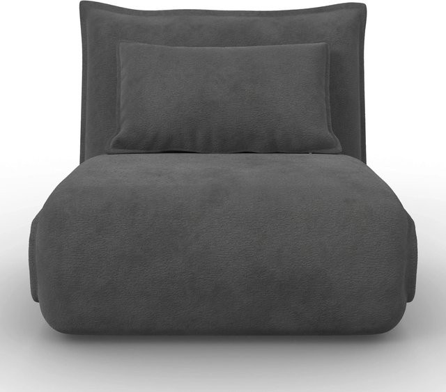 Bessagi Home Schlafsessel Macy Dunkelgrau Bouclé Relaxsessel mit Metallgestell - Bild 1