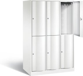 C+P Garderobenspind Resisto doppelstöckig XL, Verkehrsweiß, H x B x T: 195 x 114,8 x 64 cm - Bild 1