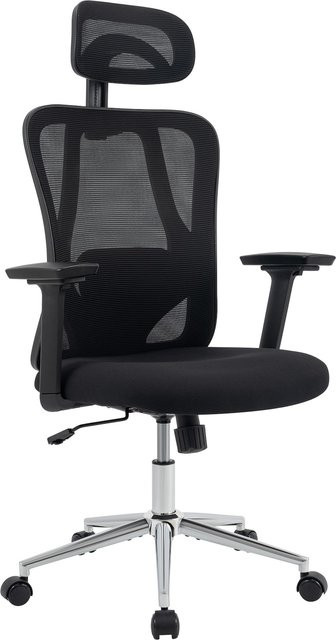 CLP Bürostuhl Bryden ergonomisch, moderner Schreibtischstuhl in Schwarz mit Kopfstütze, Armlehnen und Höhenverstellung - Bild 1