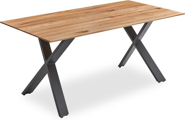 Niehoff Sitzmöbel Esstisch Oak Edition aus Eiche Massivholz in Braun und Schwarz B/T/H: 140 x 90 x 76 cm - Bild 1