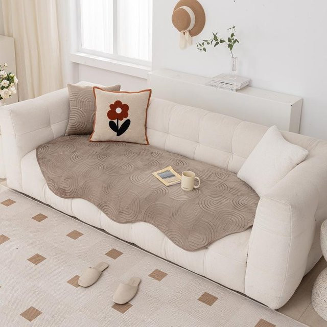 Modernes Sofakissen aus Echtleder in unregelmäßiger Form, Nordischer Luxus-Stil, B/B/H: 90 x 90 x 90 cm - Bild 1