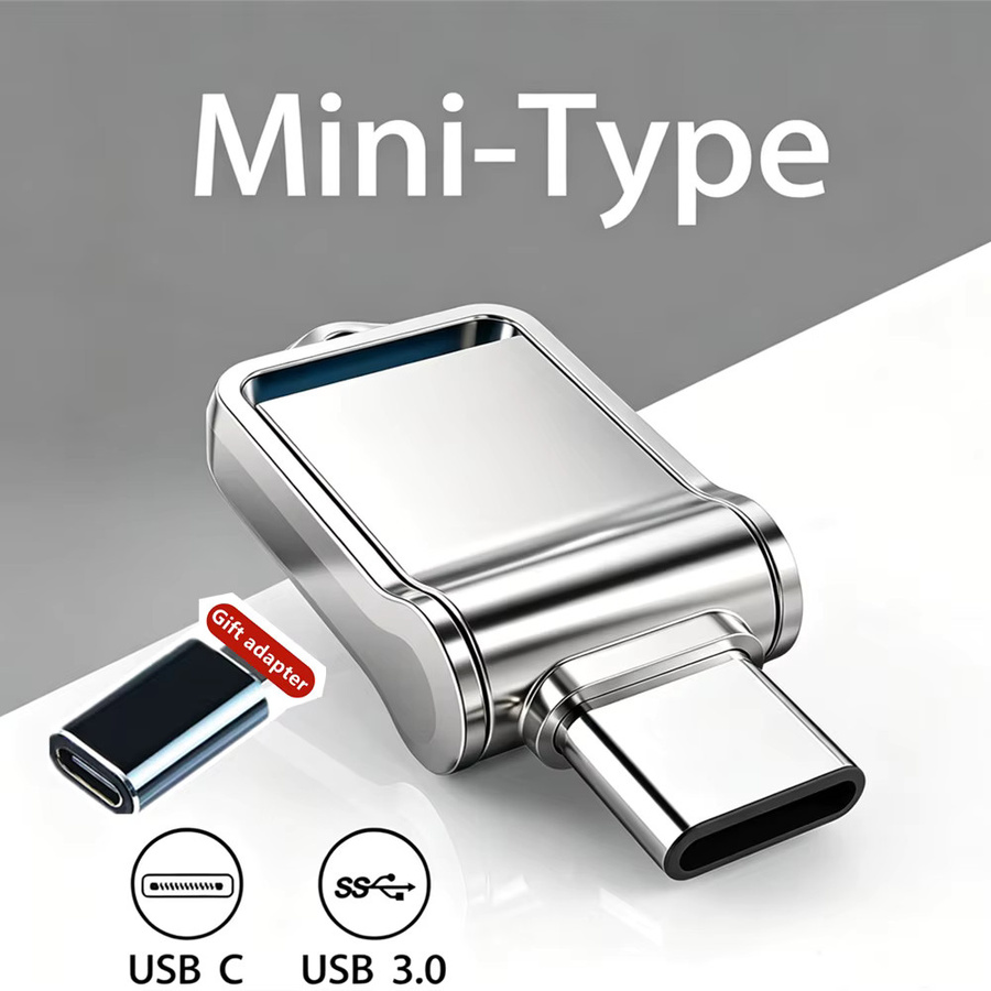 BiNFUL 3-in-1 USB-C OTG USB-Stick für iPhone und Mobilgeräte, Silber - Bild 5