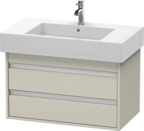 Duravit Waschtischunterschrank Ketho in Tau mit 2 Schubladen, wandhängend, B: 80 cm, T: 45,5 cm, H: 48 cm - Bild 1