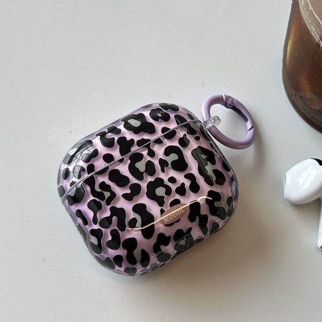 Meetsweet AirPods Pro Hülle mit Leopardenmuster und Tiger Spots, Softcover für AirPods Pro 1, 2 und 3 sowie AirPods 1, 2, 3 und 4, transparent multicolor - Bild 1
