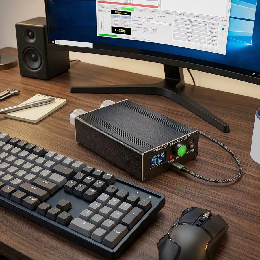 Shunmaii ATU-100 Pro+ Automatischer Antennentuner 1,8-55MHz in Schwarz mit USB-C Anschluss - Bild 4