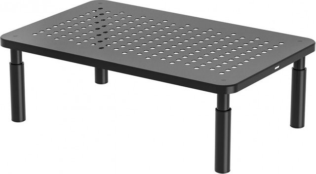 Verstellbarer Computer-Monitorständer und Laptop-Riser für Schreibtisch in Schwarz - Bild 1