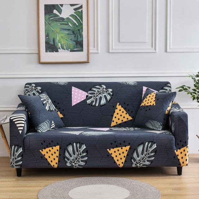 Housmife Elastischer Sofabezug mit geometrischem Design, Eng anliegender Spandex-Couchbezug aus Polyester für Single-Seats, Breite: 90-140 cm - Bild 1