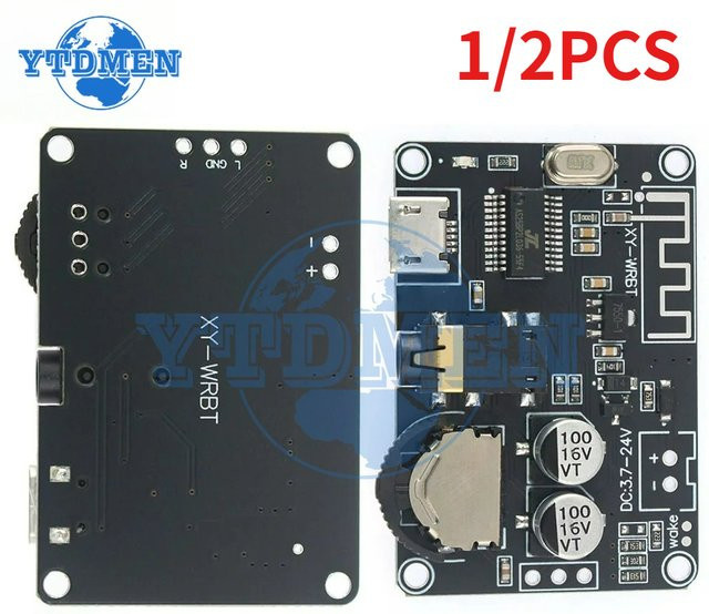 YTDMEN Bluetooth 5.0 Stereo MP3 Modul mit verlustfreiem Audio und einstellbarer Spannung für Lautsprecher Verstärker, Schwarz - Bild 1
