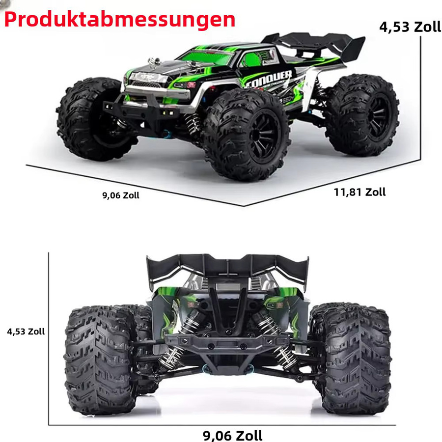 WLtoys 4WD RC-Auto, Monster Truck, 1:16, mit LED-Leuchten - Bild 2