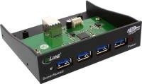 InLine 33395B USB-A Schnittstellenhub mit 5000 Mbit/s in Schwarz - Bild 1