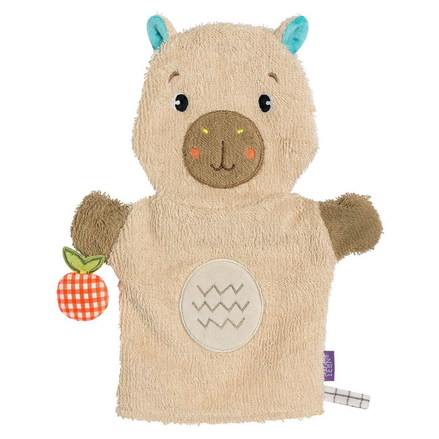 Fehn Waschhandschuh Capybara Clara, beige, Unisex - Bild 1