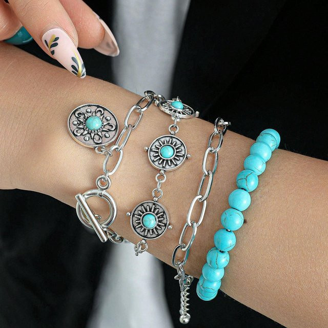 MTMA Armband Set, Perle, Zinklegierung, gray, Damen - Bild 1