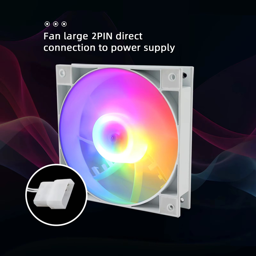 MANMU RGB Gaming Gehäuselüfter 120mm für PC und Radiator - Bild 2
