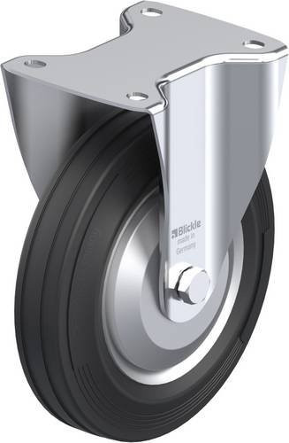 Blickle Bockrolle 200R-FA in Schwarz und Silber mit 200 mm Rad-Durchmesser und 205 kg Tragfähigkeit - Bild 1
