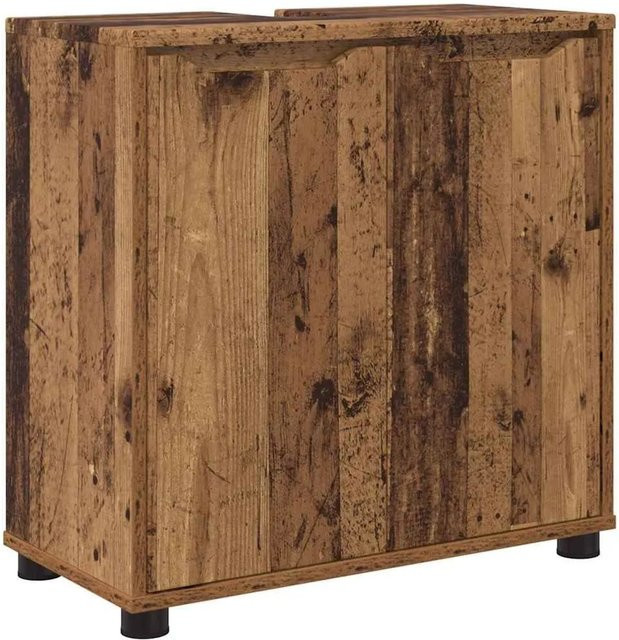 vidaXL Badezimmerwaschbecken-Schrank aus Holz in Braun mit Regal und modernem Design, B/T/H: 60 x 30 x 60 cm - Bild 1