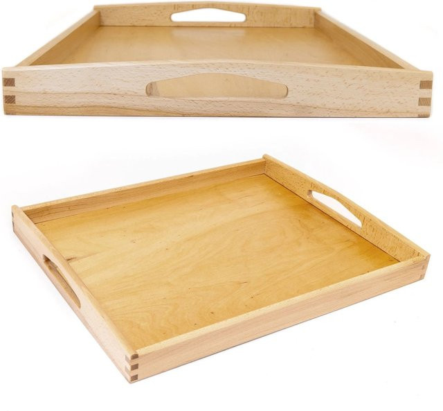 HolzFee Serviertablett aus Buche Holz braun B/T: 50 x 40 cm - Bild 1
