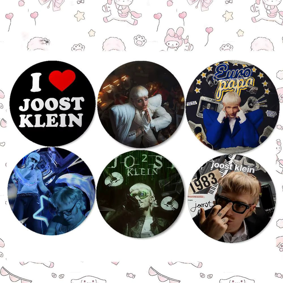 Brosche I Love Joost Klein, Weißblech, Rund, Unisex - Bild 2