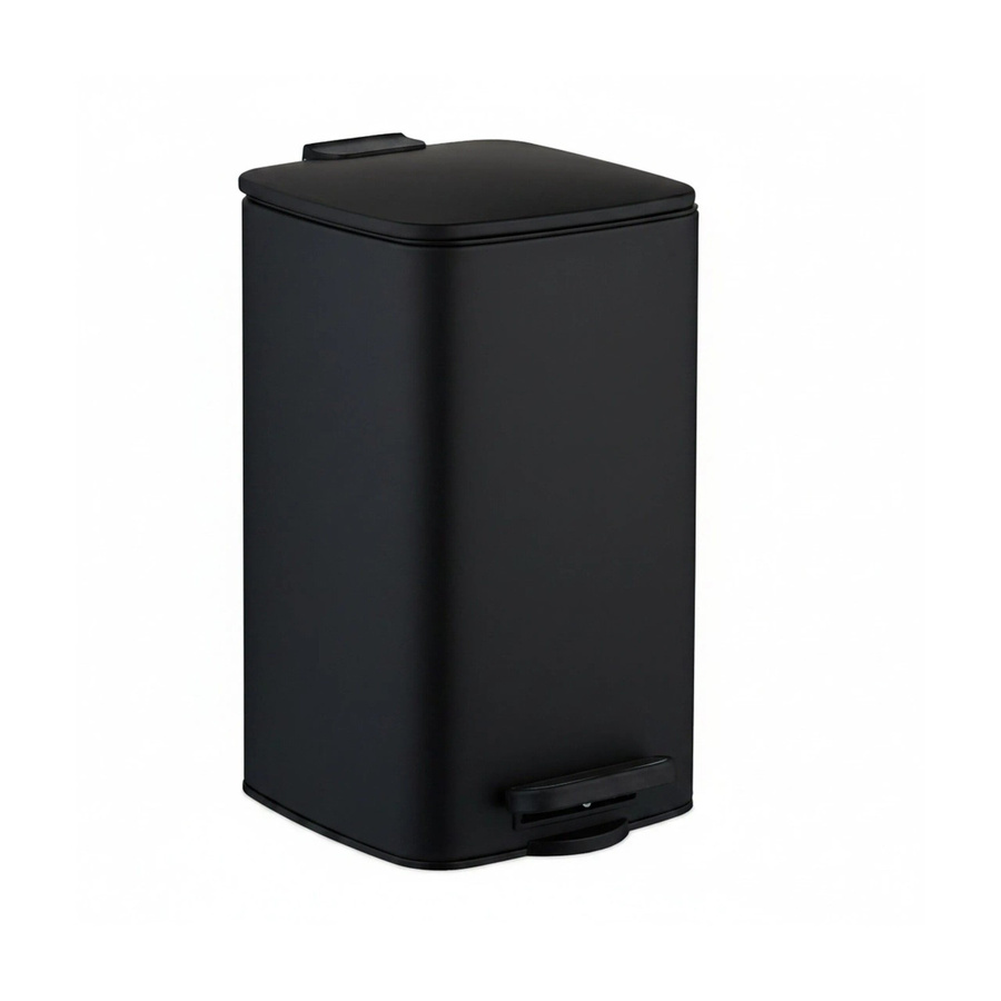 Relaxdays Kosmetikeimer aus Metall mit Softclose in Schwarz, B: 33,5 cm, T: 20 cm, H: 23,5 cm - Bild 2