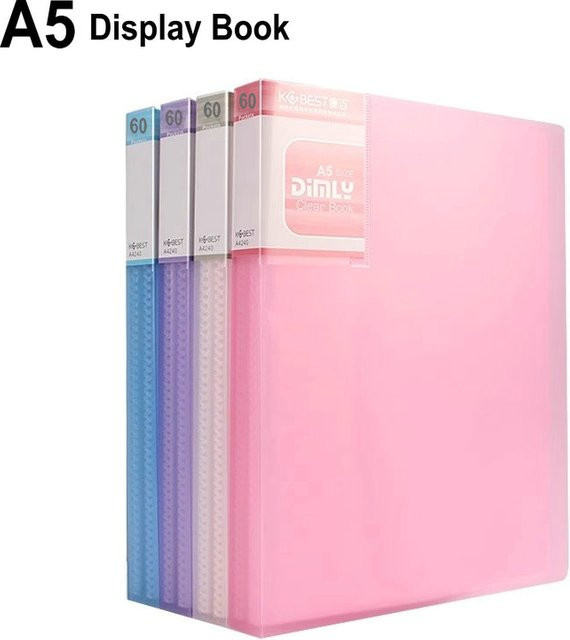 Transparente A5-Anzeigebuch Aktentasche aus Kunststoff in Blau und Multicolour für Dokumenten-Organisation und Papieraufbewahrung - Bild 1