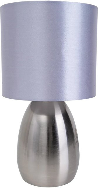 Näve Tischleuchte Aurum aus Stahl in Grau und Silber, Höhe: 33 cm - Bild 1