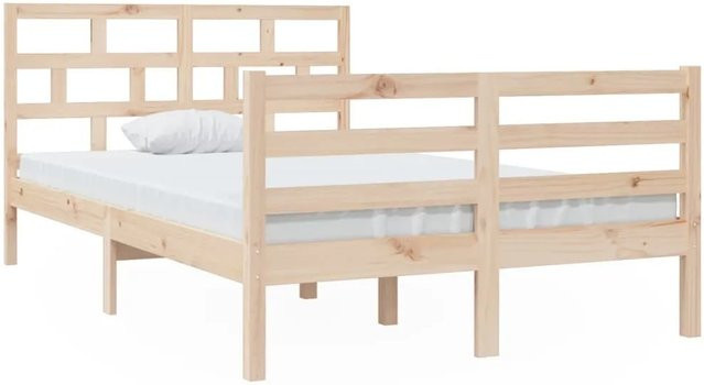 vidaXL Massivholzbett aus Kiefer in modernem Design, B/T: 120 x 200 cm - Bild 1