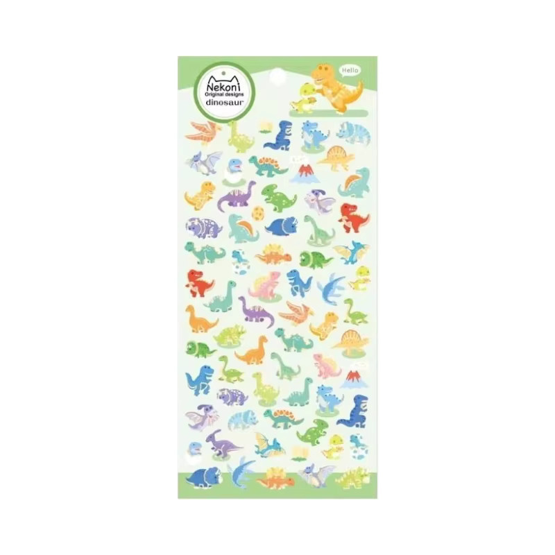 Hobbisland Aufkleber-Set mit Ozean- und Wildtier-Motiven wie Dinosauriern und Pinguinen in Multicolor für Scrapbooking und Bastelbedarf - Bild 2