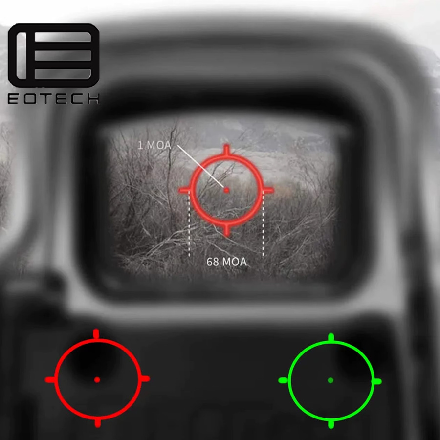 Eotech 558+G43 Holografisches Kollimator-Visier Rotpunkt-Optikvisier in Schwarz mit 3X und 5X Vergrößerungsglas für 20mm Schienenmontage - Bild 4