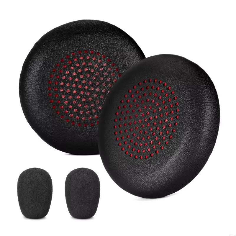 Poly Ersatz-Ohrpolster und Mikrofon-Schaumstoff-Abdeckung für Headsets der Serien 7300 7310 7320 7410 in Schwarz - Bild 2