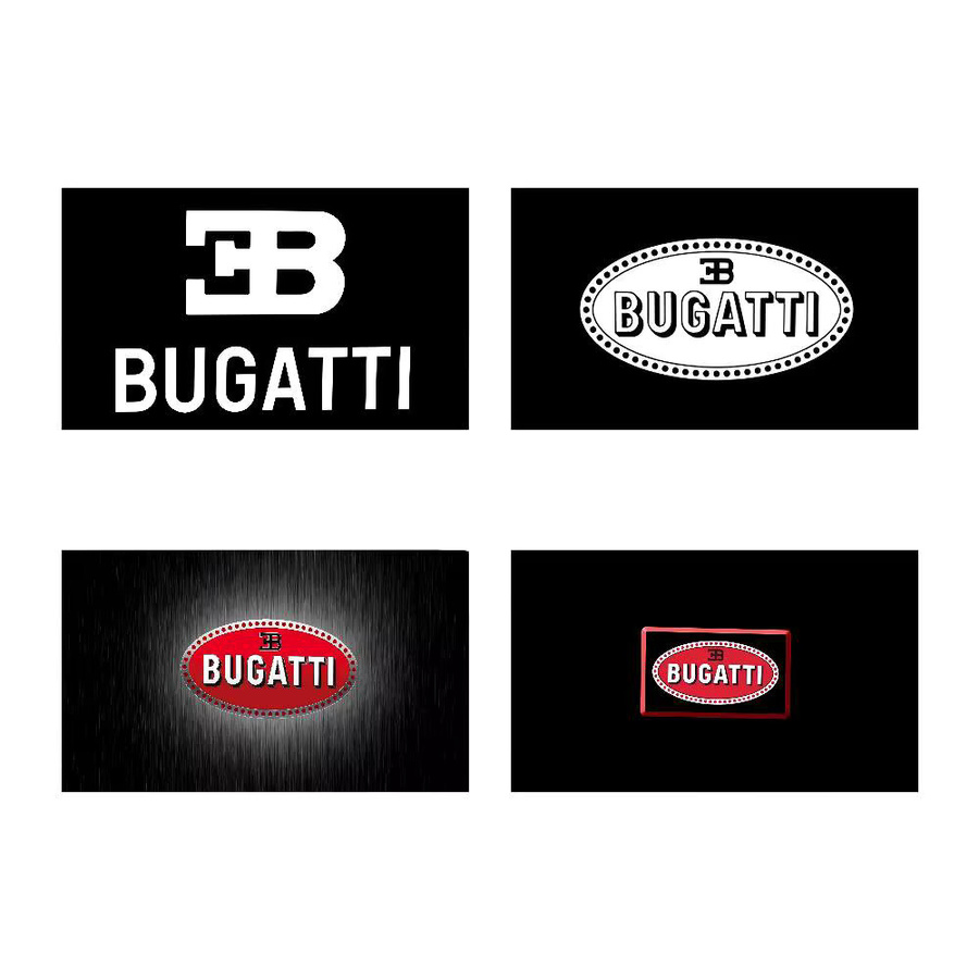 B-Bugatti Wandteppich Flagge Banner Schwarz für Garage und Schlafzimmer B/H: 50 x 70 cm - Bild 2