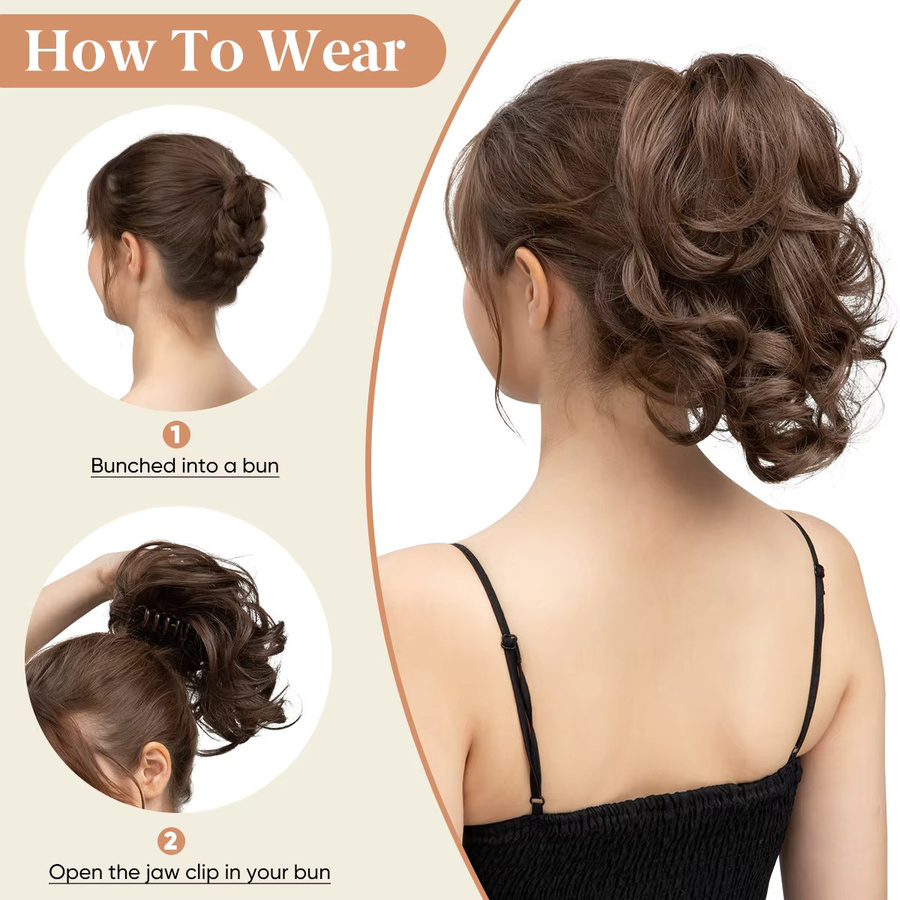 SARLA Haarteil Pferdeschwanz Extensions, Schwarz, Damen - Bild 3