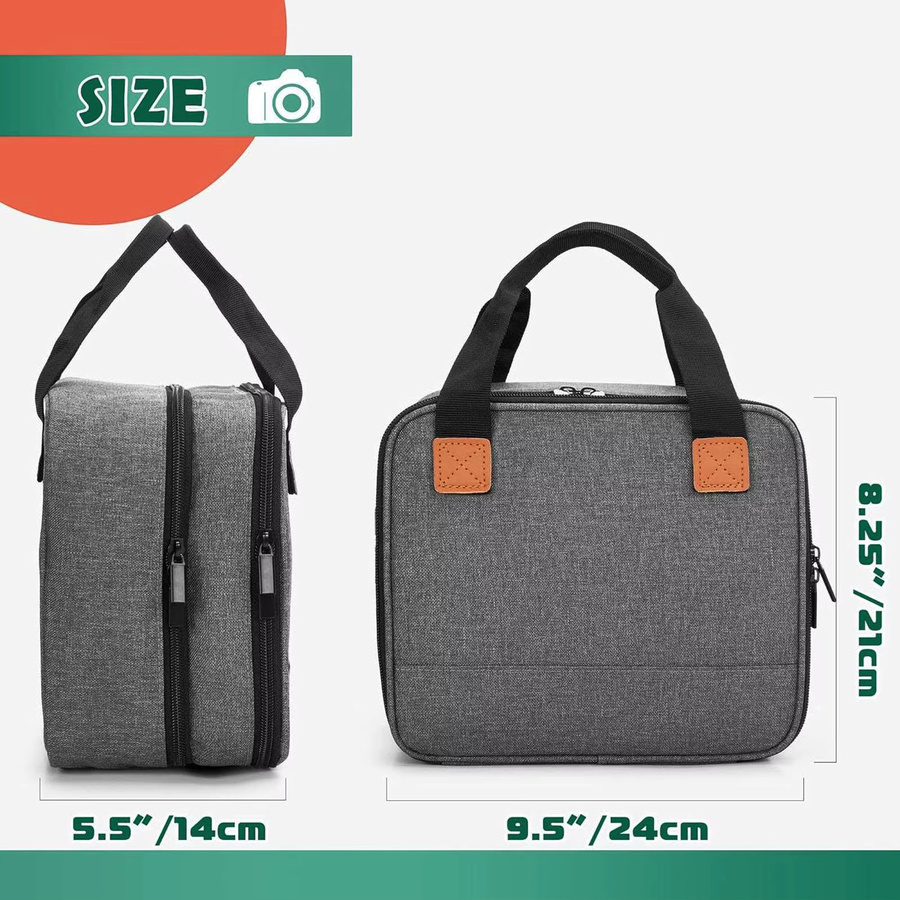 Andoer Fotodrucker-Tasche aus Polyester in Grau mit stabilen Griffen und abnehmbarer Trennwand - Bild 6