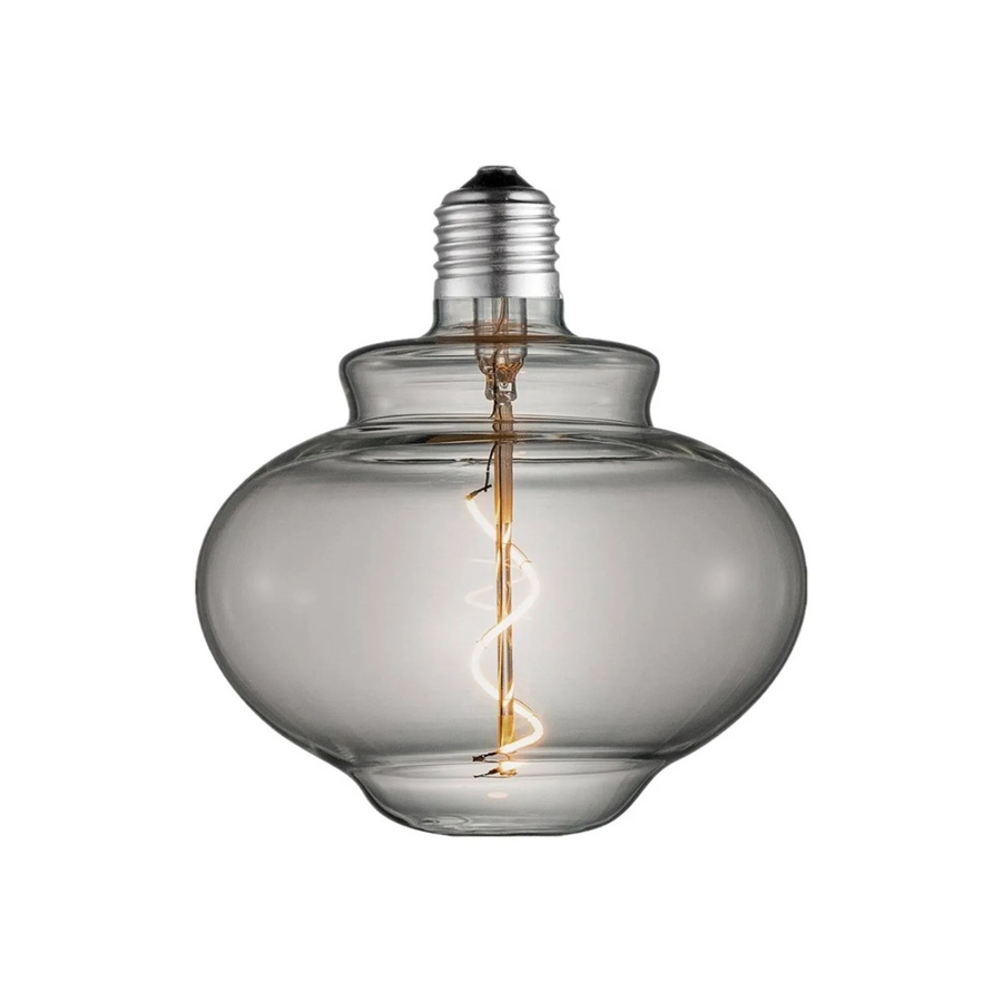 Lucande LED Filamentlampe E27 Globe, 4W, warmweiß, Glas und Alu-grau, dimmbar - Bild 2
