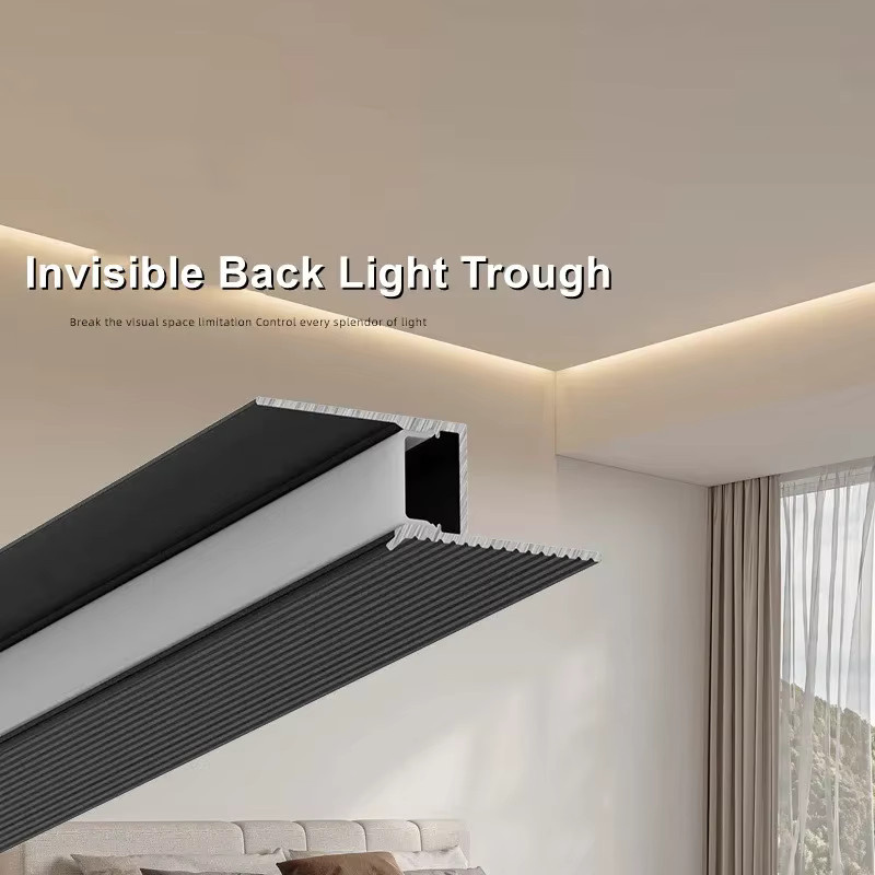 Ksdligh LED-Aluminiumprofil als moderne hängende Deckenleuchte in Silber - Bild 1