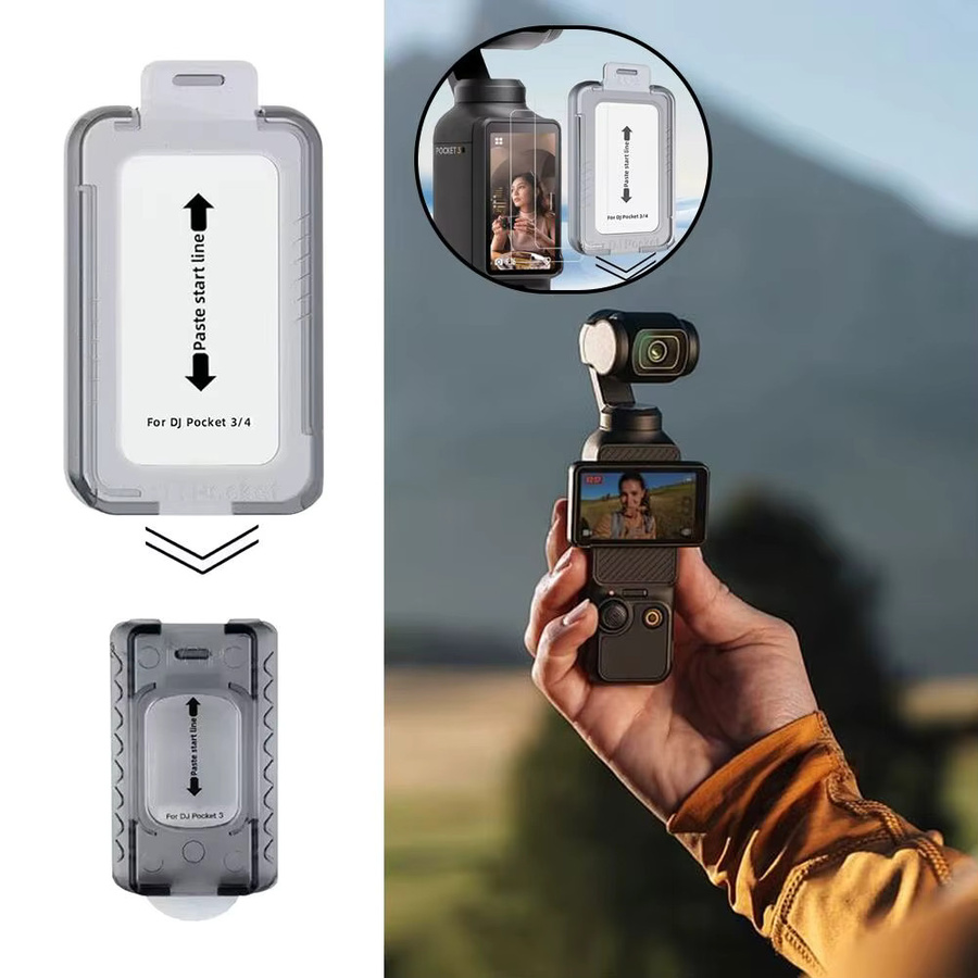 DJI OSMO Pocket 4 Schutzset mit Kameraobjektiv-Schutz und HD-Bildschirm-Schutzfolie aus gehärtetem Glas in Transparent - Bild 2