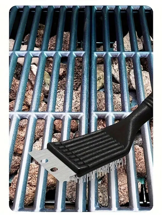 Reinigungsbürste aus schwarzem Edelstahl für Grillgitter und Haushalt - Bild 4