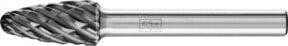 PFERD Hochleistungsfrässtift STEEL Rundbogen RBF in Silber, Hartmetall, Ø 10 x 20 mm, Schaft-Ø 6 mm, HICOAT für Stahl - Bild 1
