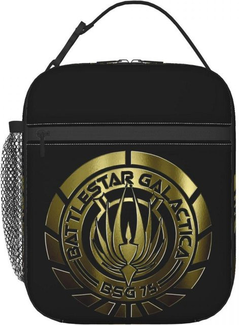 Isolierte Lunchtasche Battlestar Galactica Wappen von Fancy Style Studio in Schwarz - Bild 1