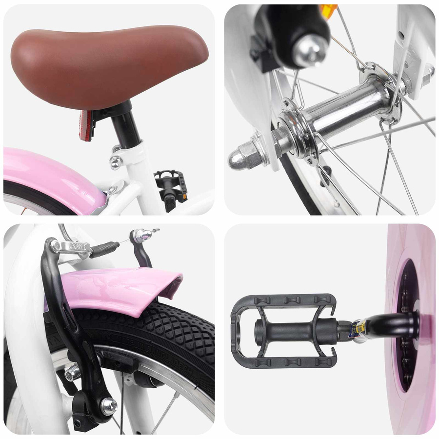 VD Home Furnishing Kinderfahrrad 16 Zoll Weiß - Bild 2