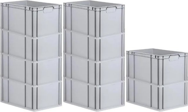 PROREGAL Spar Set 10x Eurobox Nextgen Economy Transportboxen Grau H x B x T: 32 x 40 x 60 cm - Bild 1