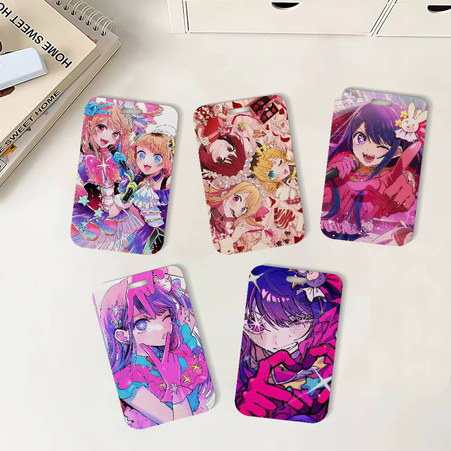 Anime O-OSHI NO KO Ausweishalter mit Umhängeband in Multicolour für Schule und Büro - Bild 2