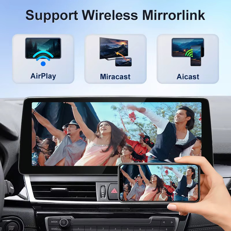 STWEI Slim-Screen Linux-System KSW Auto-Player mit 12,8 Zoll Display und 2400x900 Auflösung für BMW 2er F45 F46 in Schwarz mit kabellosem CarPlay - Bild 4