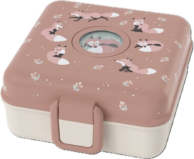 Monbento Snackbox Lunchbox mit Besteck in Green, Orange oder Pink - Bild 1
