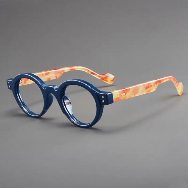Bai Fen Bai Electronic 3C Flachglasbrille, rund, Vollrand, Kunststoff, blau, Unisex - Bild 1