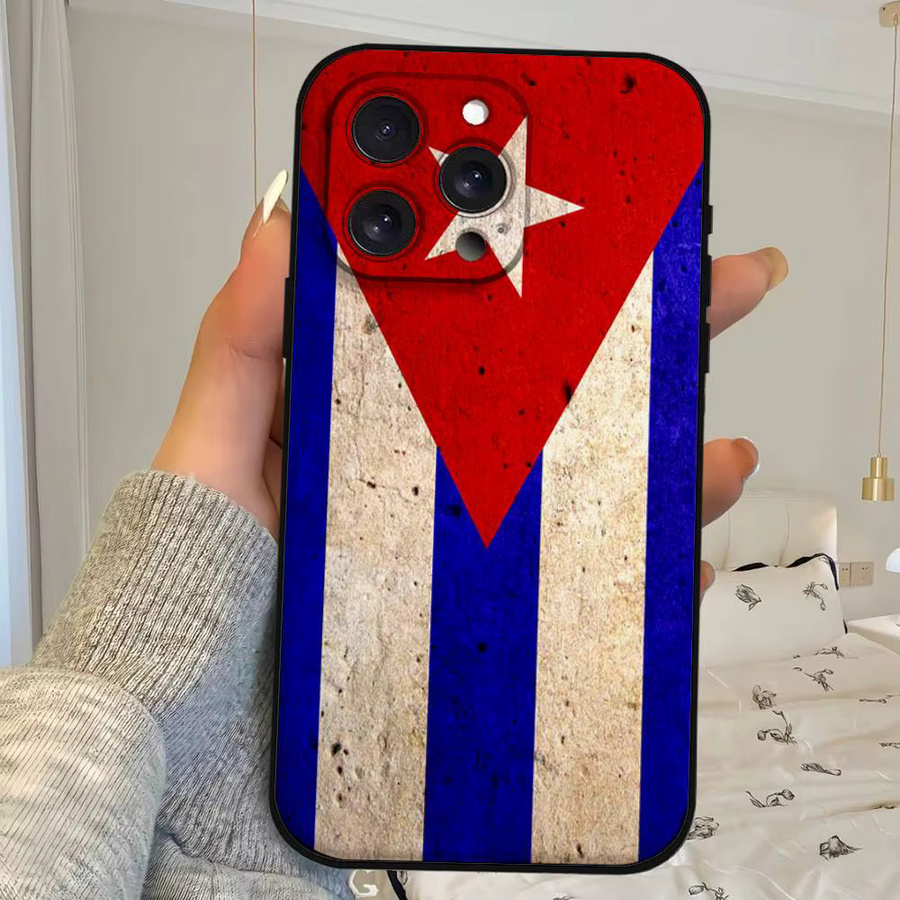 Mesuca Handyhülle mit Kuba-Flagge für iPhone 17 16 15 14 13 12 11 Pro Max Mini X Xs XR in Schwarz und Multicolour aus Silikon - Bild 2