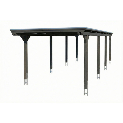 SKANHOLZ Carport Emsland aus Fichte mit EPDM-Flachdach und Regenrinne, Schiefergrau, B: 846 cm, T: 340 cm, H: 238 cm - Bild 2