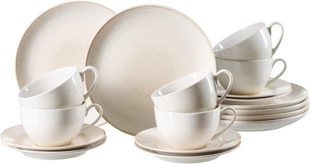 Ritzenhoff & Breker Kaffeeservice Cara aus Porzellan, 18er Set, Weiß - Bild 1
