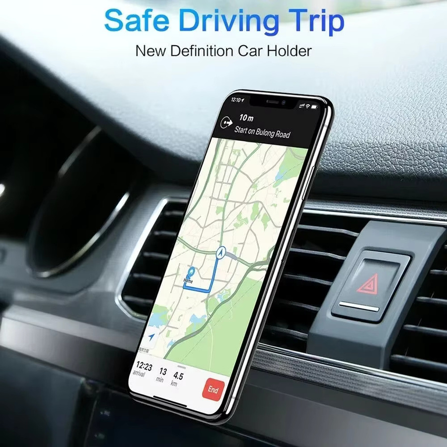 Magnetische L-Form Smartphone-Halterung für das Auto in Schwarz zur Befestigung am Lüftungsschlitz - Bild 5
