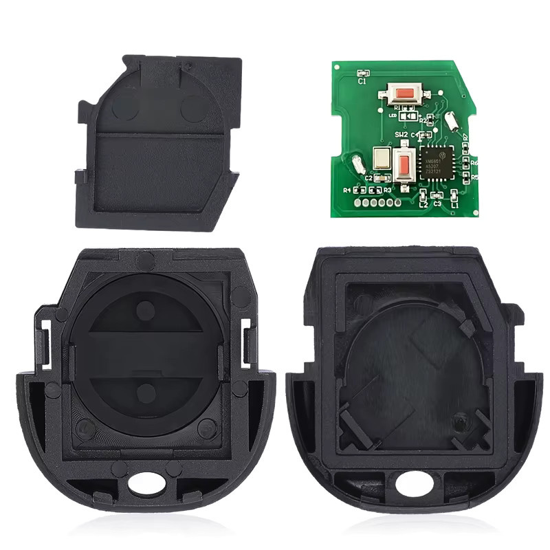 KEYECU Autoschlüsselanhänger 433 MHz mit 2 Tasten ohne Chip in Schwarz für Nissan Patrol Navara X-Trail Serena Primera Micra Almera P/N: 28268-8H700 - Bild 2
